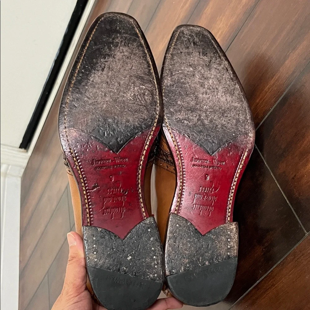 Jeffery West Dexter Harbour Leather Lace Up Shoe in Mahogany size‎ 9 Preppy